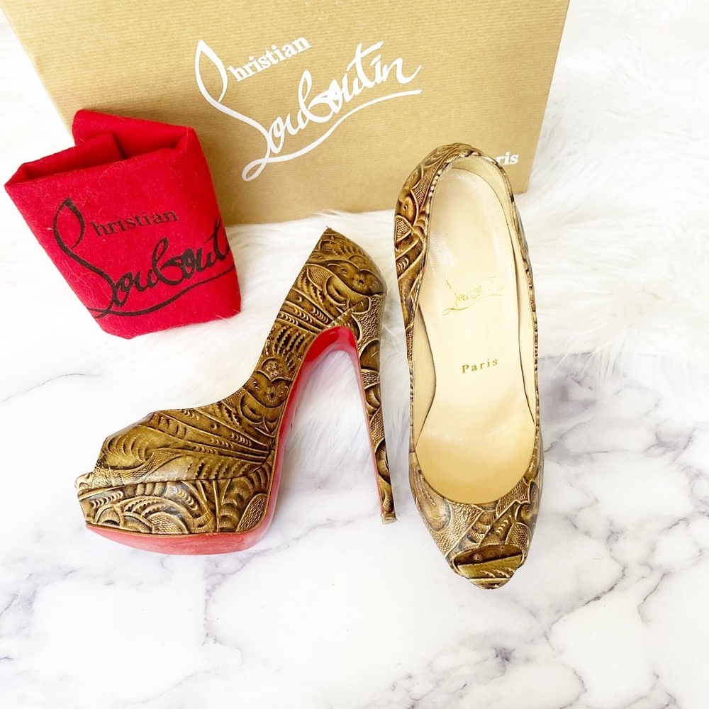 Christian Louboutin Lady Peep Heels